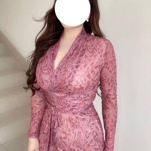 Long-sleeve floral dress for women, long skirt for autumn and winter